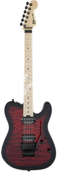 Charvel Pro-Mod San Dimas® Style 2 HH FR QM, Maple Fingerboard, Transparent Red Burst Электрогитара Charvel, цвет черно-красный - фото 80186