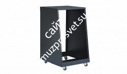 K&M 48260-016-55 наклонный рэк на 16 юнитов, на колёсах, глубина: верх 42 см, низ 56 см, высота 84 см, сталь, чёрный, вес 16 кг - фото 83178