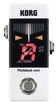 KORG PitchBlack PB-mini WH миниатюрный хроматический напольный тюнер, цвет белый - фото 85283