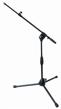 QUIK LOK A496 BK EU низкая микрофонная стойка типа журавль на треноге, высота 52-76 см, длина журавля 53-91 см, чёрн - фото 85603