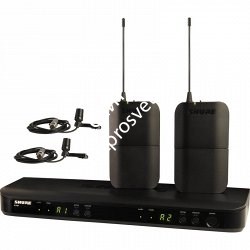 SHURE BLX188E/CVL M17 662-686 MHz двухканальная радиосистема с двумя петличными микрофонами CVL-B/C - фото 87100