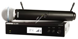 SHURE BLX24RE/B58 M17 662-686 MHz радиосистема вокальная с капсюлем микрофона BETA 58. Кронштейны для крепления в рэк - фото 87152