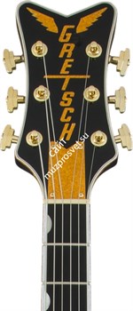 Gretsch G6136T-BLK Players Edition Falcon, String-Thru Bigsby, Filter'Tron, Black Электрогитара полуакустическая, цвет черный - фото 89289