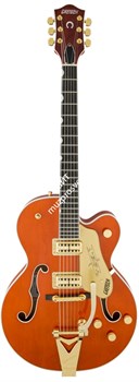 Gretsch G6120TFM Players Edition Nashville, Bigsby, Filter'Tron, Flame Maple, Orange Stain Электрогитара п/а, цв. оранж, матовый - фото 89292