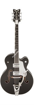 Gretsch G6136SLBP Brian Setzer Phoenix, Bigsby, TV Jones, Black, Lacquer Электрогитара полуакустическая, цвет черный лак - фото 89325