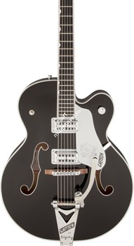 Gretsch G6136SLBP Brian Setzer Phoenix, Bigsby, TV Jones, Black, Lacquer Электрогитара полуакустическая, цвет черный лак - фото 89326