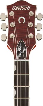 Gretsch G6120SSU-OFLM Brian Setzer Nashville, Bigsby, TV Jones, Tiger Flame Maple, Urethane Электрогитара п/а, цвет красный лак - фото 89335