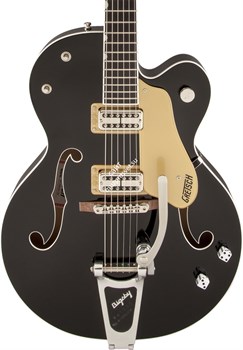 Gretsch G6120SSU-BK Brian Setzer Nashville, Bigsby, TV Jones, Black, Urethane Электрогитара полуакуст., цвет черный лак (уретан) - фото 89342