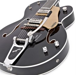 Gretsch G6120SSU-BK Brian Setzer Nashville, Bigsby, TV Jones, Black, Urethane Электрогитара полуакуст., цвет черный лак (уретан) - фото 89343