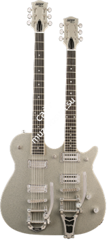 Gretsch G5265 Electromatic® Jet Double Neck with Bigsby®, Rosewood Fingerboard, Silver Sparkle Электрогитара, цвет серебристый - фото 89496