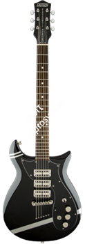 Gretsch G5135CVT-PS Patrick Stump Electromatic® 'Stump-O-Matic' CVT, Black with Pewter Stripes Электрогитара, цв. черная с серым - фото 89515