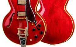 GIBSON CUSTOM The Straight-Forward Classic ES-355 Limited Release Sixties Cherry полуакустическая гитара с кейсом, цвет вишневый - фото 90278