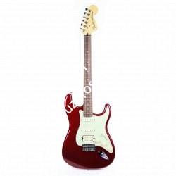 FENDER DELUXE STRAT HSS PF CAR электрогитара Deluxe Strat HSS, цвет кэнди эппл рэд, накладка грифа Пао Ферро - фото 90779