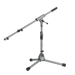 K&M 25900-370-87 низкая микрофонная стойка журавль, металлические узлы, высота 425-645 мм, длина журавля 470-775 мм, Soft Touch - фото 90908