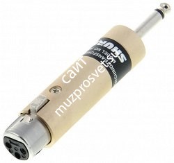 SHURE A85F линейный адаптер, микрофонный преобразователь низкого/высокого импедансов, разъемы XLR - Jack - фото 91392