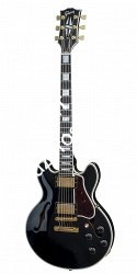GIBSON CUSTOM CS-356 EBONY полуакустическая электрогитара с кейсом, цвет черный, фурнитура Gold - фото 91812