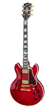 GIBSON CUSTOM CS-356 FADED CHERRY полуакустическая электрогитара с кейсом, цвет вишневый, фурнитура Gold - фото 91820