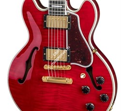 GIBSON CUSTOM CS-356 FADED CHERRY полуакустическая электрогитара с кейсом, цвет вишневый, фурнитура Gold - фото 91821