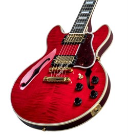 GIBSON CUSTOM CS-356 FADED CHERRY полуакустическая электрогитара с кейсом, цвет вишневый, фурнитура Gold - фото 91822
