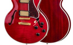 GIBSON CUSTOM CS-356 FADED CHERRY полуакустическая электрогитара с кейсом, цвет вишневый, фурнитура Gold - фото 91824