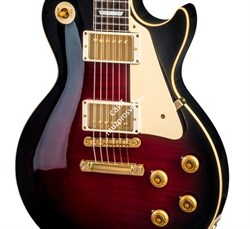 GIBSON CUSTOM LES PAUL STANDARD LIGHTLY FIGURED TOP CRIMSON SUNSET электрогитара с кейсом, цвет санберст, фурнитура Gold - фото 91868
