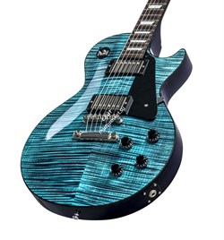 GIBSON CUSTOM LES PAUL STANDARD FIGURED TOP NORDIC BLUE электрогитара с кейсом, цвет синий фурнитура никель - фото 91885
