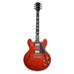 GIBSON 2018 MEMPHIS ES-335 FIGURED ANTIQUE SIXTIES CHERRY гитара полуакустическая с кейсом, цвет вишневый - фото 92201