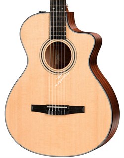 TAYLOR 312ce-N 300 Series,Nylon гитара электроакустическая классическая, форма корпуса Grand Concert, кейс - фото 92535
