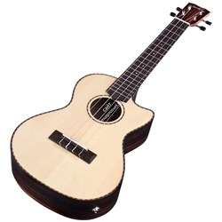CORDOBA 21T-CE Tenor cutaway, Acoustic-electric укулеле электроакустическое, тенор, корпус эбони, верхняя дека массив ели - фото 93826