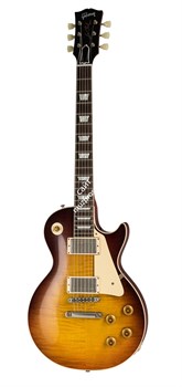 GIBSON CUSTOM '59 Les Paul Standard Dark Bourbon Fade Gloss NH электрогитара, цвет санберст, в комплекте кейс - фото 94178