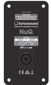 Turbosound NuQ62 2-полосная АС, 6.5"+1" сателлит/монитор, вращаемый эллипт. рупор 100°Hx60°V, 150Вт RMS/600Вт пик, 16Ом. 80-18000Гц (-3дБ), 110дБ RMS/115дБ пик. Берёзовая фанера 12мм, 6 точек подвеса М6, 350x210x190мм, 6.3кг, чёрный - фото 9439