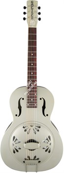 GRETSCH G9201 Honey Dipper™ Round-Neck, Brass Body Biscuit Cone Resonator Guitar, Shed Roof Finish Резонаторная гитара, цвет сер - фото 94476