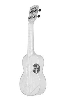 WATERMAN by KALA KA-SWT Укулеле, форма корпуса - сопрано, материал - АБС пластик, цвет - прозрачный белый глянцевый, чехол - фото 95026
