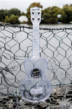 WATERMAN by KALA KA-SWT Укулеле, форма корпуса - сопрано, материал - АБС пластик, цвет - прозрачный белый глянцевый, чехол - фото 95028