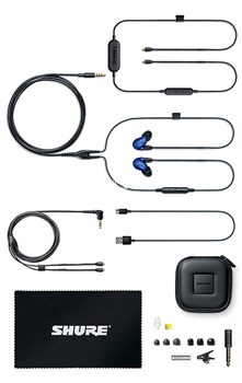 SHURE SE846-BLU+BT1-EFS премиальные беспроводные внутриканальные Bluetooth наушники, цвет синий. - фото 95038