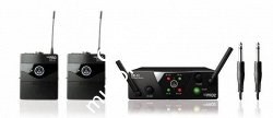 AKG WMS40 Mini2 Instrumental Set BD US45A/C (660.700&662.300) радиосистема с 2-мя поясными передатчиками + гитарные шнуры - фото 95519