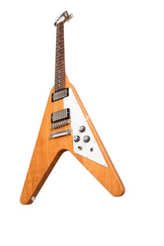 GIBSON Flying V Antique Natural электрогитара, цвет натуральный, в комплекте кейс - фото 96131