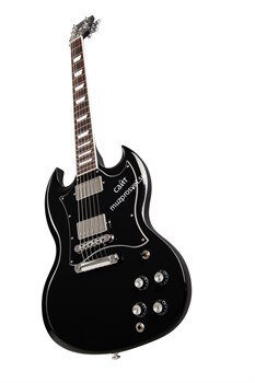 GIBSON SG Standard Ebony электрогитара, цвет черный, в комплекте кожаный чехол - фото 96207