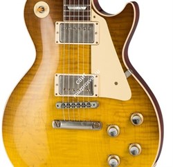 GIBSON CUSTOM '60 Les Paul Standard Honey Lemon Fade VOS NH электрогитара, цвет желтый, в комплекте кейс - фото 96249