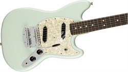 FENDER AMERICAN PERFORMER MUSTANG, RW, SATIN SONIC BLUE электрогитара, цвет салатовый, в комплекте чехол - фото 96643