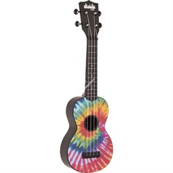 KALA KA-SU-TIEDYE Kala Ukadelic Tiedye, Soprano укулеле, форма корпуса - сопрано, цвет черный , рисунок 'Tie Dye' на верхней дек - фото 96743