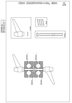 124 Зажим для перекладины наклонной стойки типа "журавль" серии 3085 - фото 97454