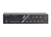 DSPPA MP-6906 Микшер-усилитель для дискуссионной системы 60 Вт\100В, 6 микр/4 AUX входа, 1 выход. 7 полос эквализации. Регулировка громкости каждого канала