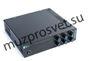 Миниатюрный экономичный Public Address настольный микшер – усилитель, 40W - 100V / 4-16ohm, 2 - AUX in, 1-MIC in (priority)