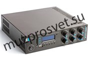 Миниатюрный экономичный Public Address микшер – усилитель, 80W/100V, MP3 (USB/SD) плеер / FM тюнер / Bluetooth., 2xAux In – 2x2RCA, Mic In – XLR/TSR 6,35mm