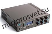 Миниатюрный экономичный Public Address микшер – усилитель, 120W/100V, MP3 (USB/SD) плеер / FM тюнер / Bluetooth., 2xAux In – 2x2RCA, Mic In – XLR/TSR 6,35mm