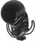 RODE VideoMic Pro Rycote компактный накамерный микрофон-пушка. Питание от батареи 9В типа "Крона", несъемный кабель 3,5 мм стерео stereo mini-Jack (выход "двойное моно"), Встроенные ветрозащита и антивибрационные "Лиры Rycote", вес 86г. - фото 152860